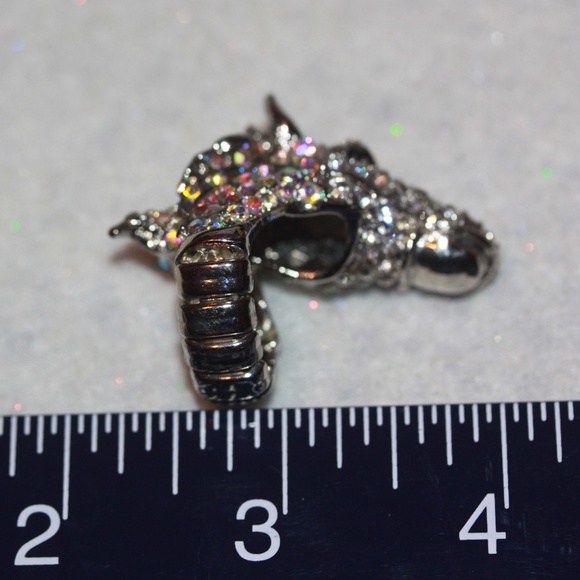 Unusual Large Rhinestone Horse Ring - Picture 5 of 5